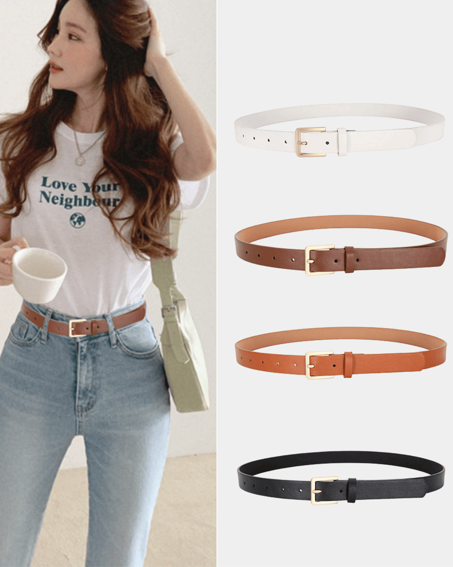 ISABELLE | minimal-chic Faux-Leder Gürtel